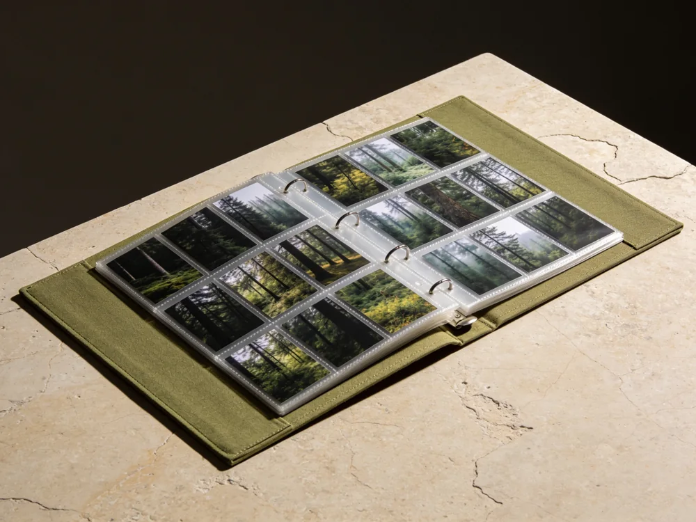 Pocket photo keeper in Sage