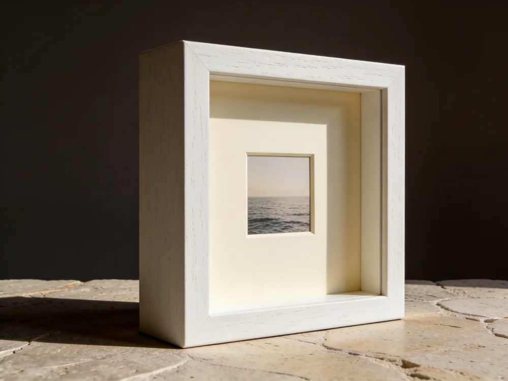 White shadow box in Soft white